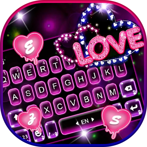 Neon Love 키보드 백그라운드